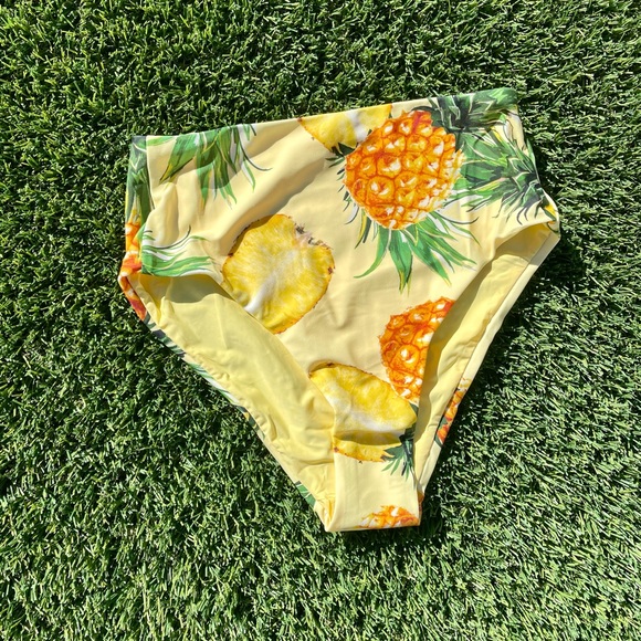 ANTHROPOLOGIE BIKINI BOTTOM PINEAPPLE🍍 PRINT PINA COLADA LAST ONE GOOD COVERAGE - Picture 7 of 7